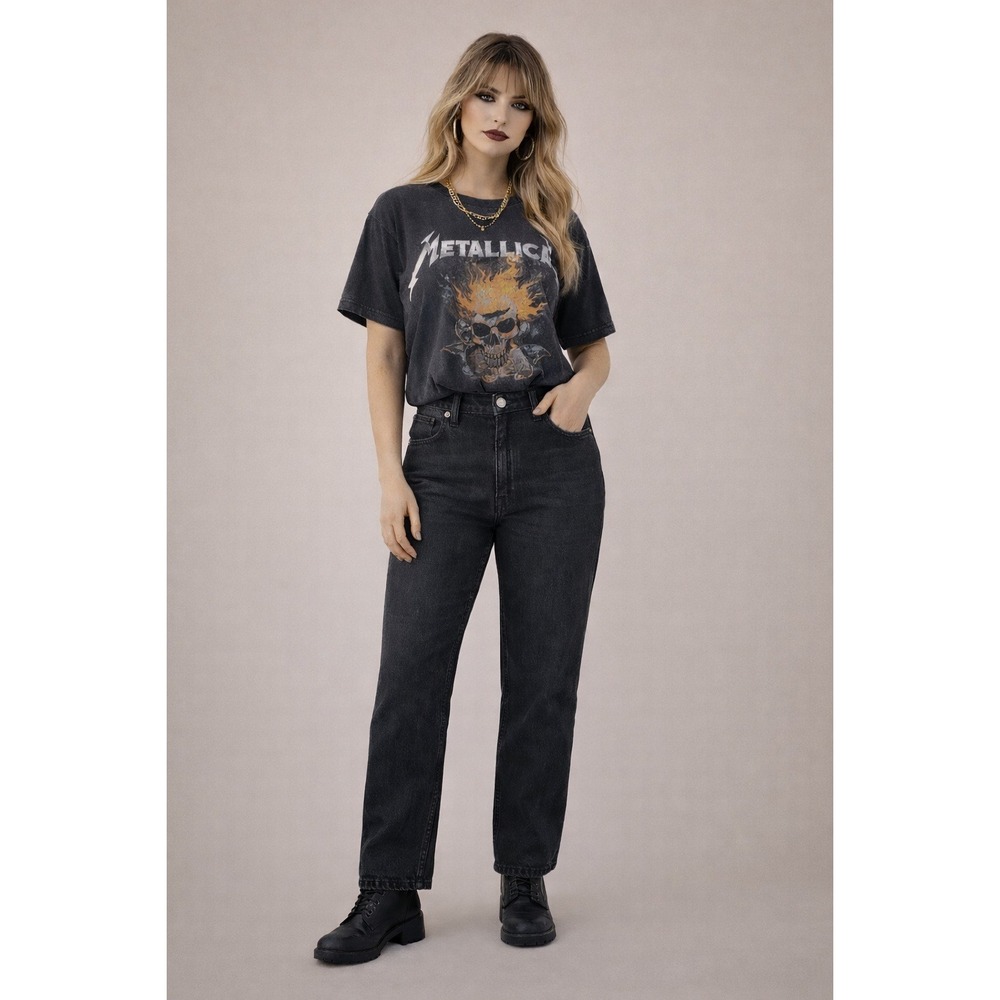 Abercrombie & Fitch‎ 90s Straight Ultra High Rise Black Wash Jeans Size 10 or 30